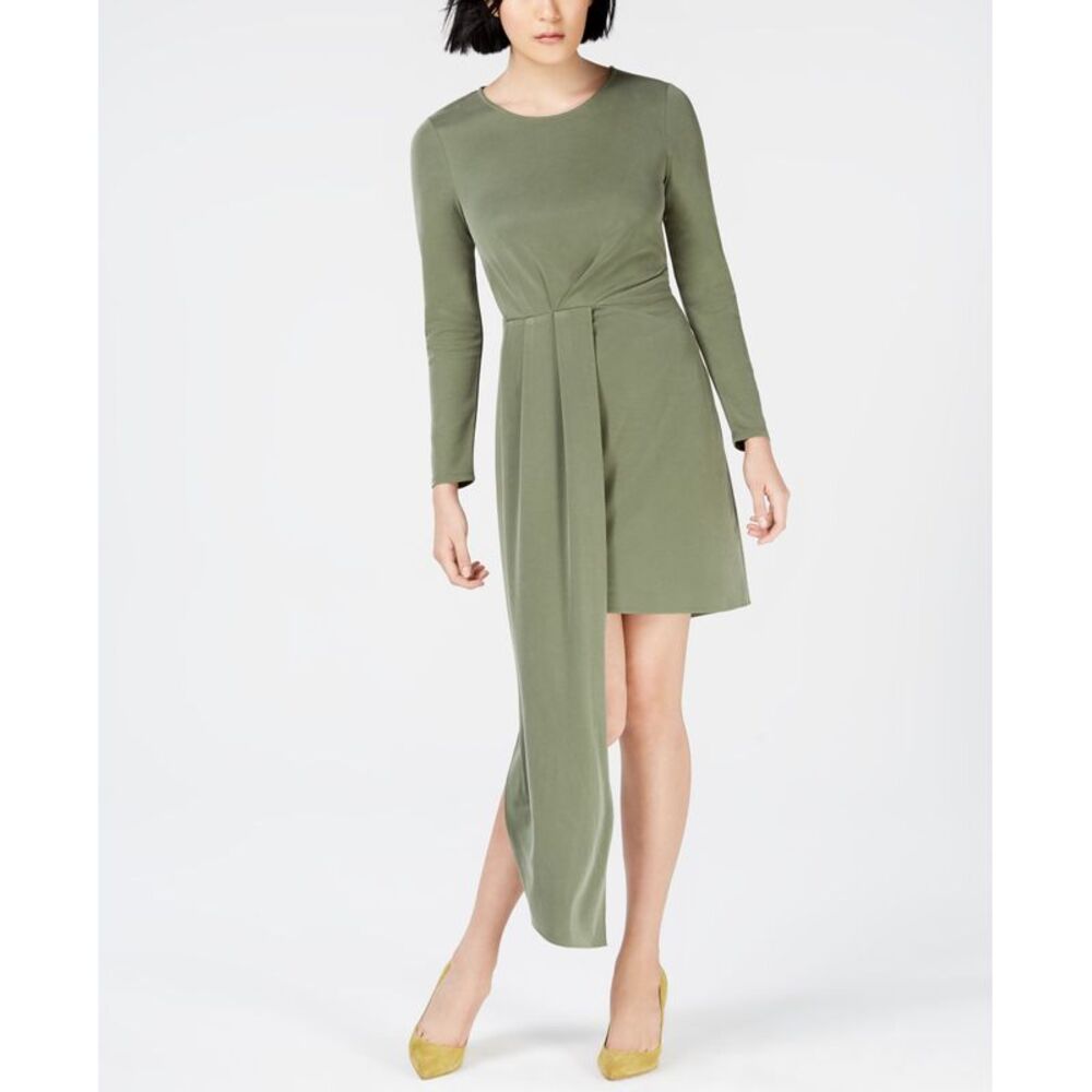 Bar III Pleated Asymmetrical Dress